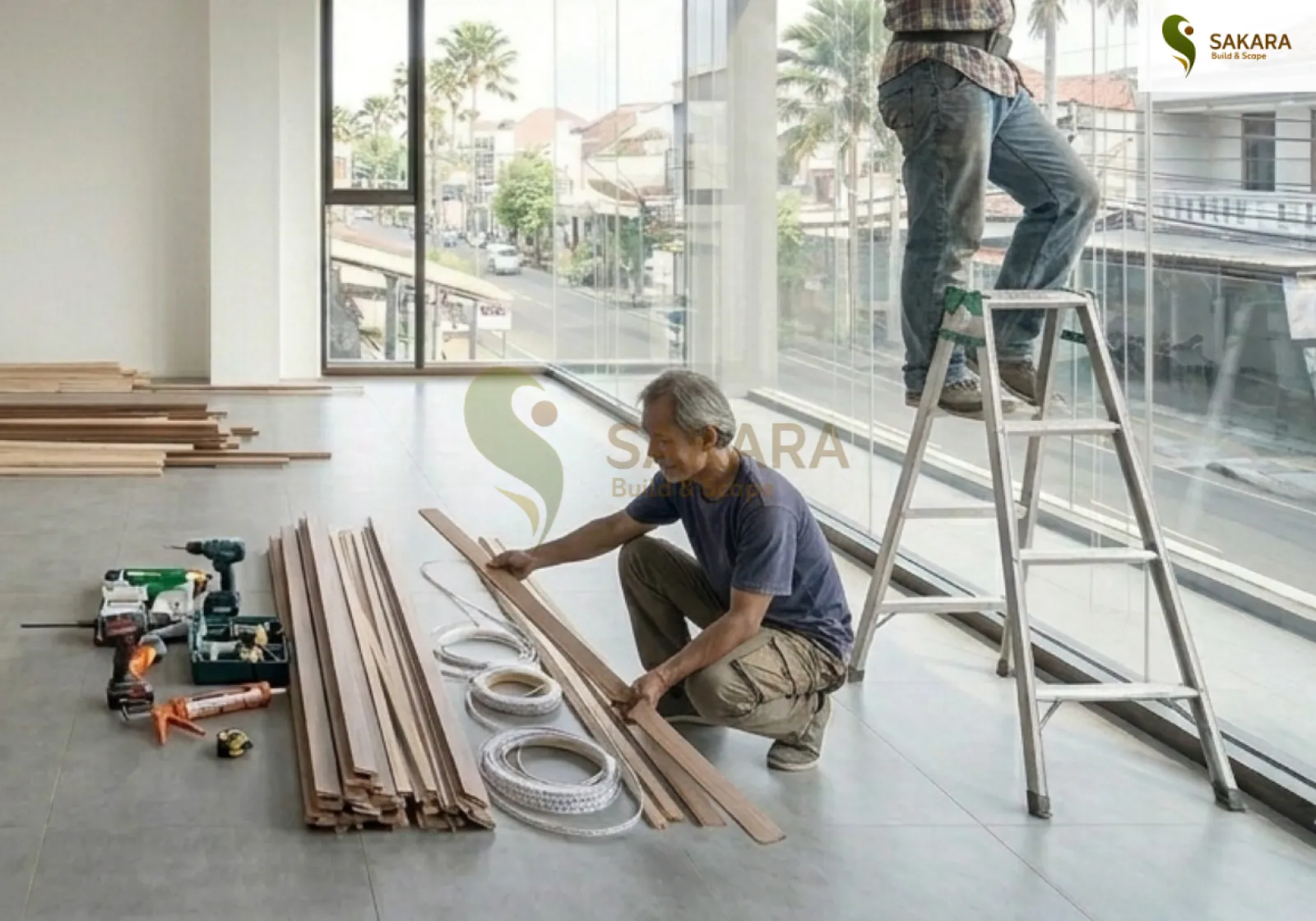pemasangan panel dinding