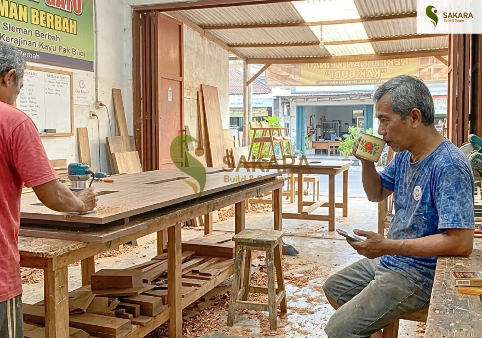 Pembuatan meja custom